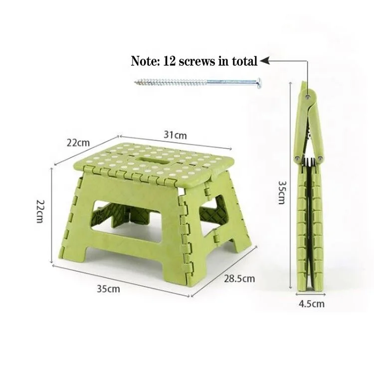 
13inch height non-slip fashion portable small plastic folding child step stool 