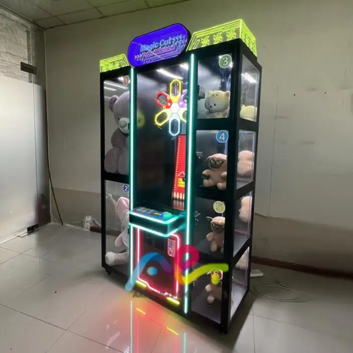 Розовая кукла для вырезания даты Подарочные ножницы Аркадный Игровой автомат продажи