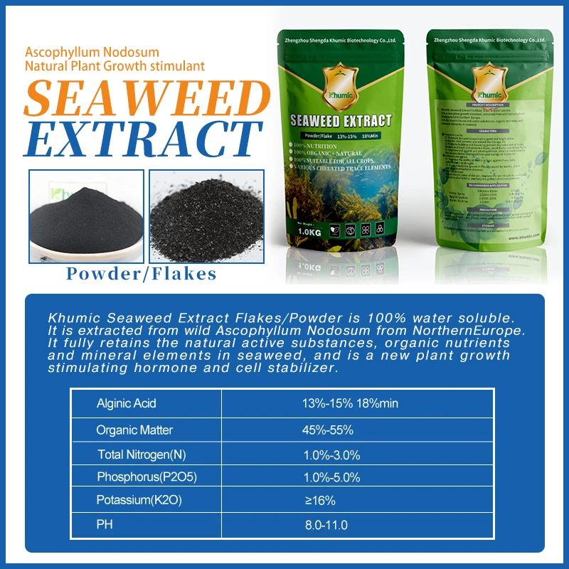 natural biostimulants fertilizer 100% Water Soluble  foliar fertilizer ORGANIC Seaweed Fertilizer