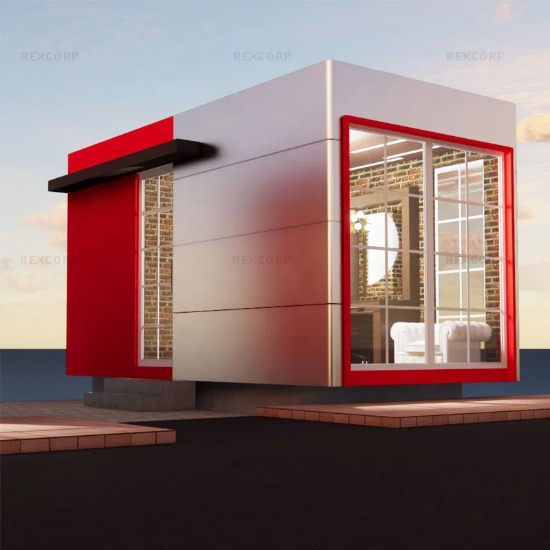 20ft Modular Container Salon with Bathroom Mobile Barber Shop Beauty Salon Portable Hairdresser Corner Shops