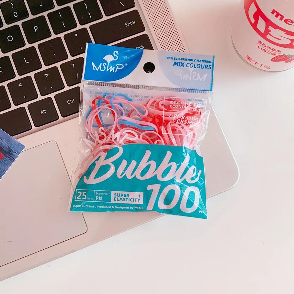 400 шт. корейской цветовой гаммы для резинкой разноцветные небольшой пакет одноразовые Малая круглая резинка прочных резинок