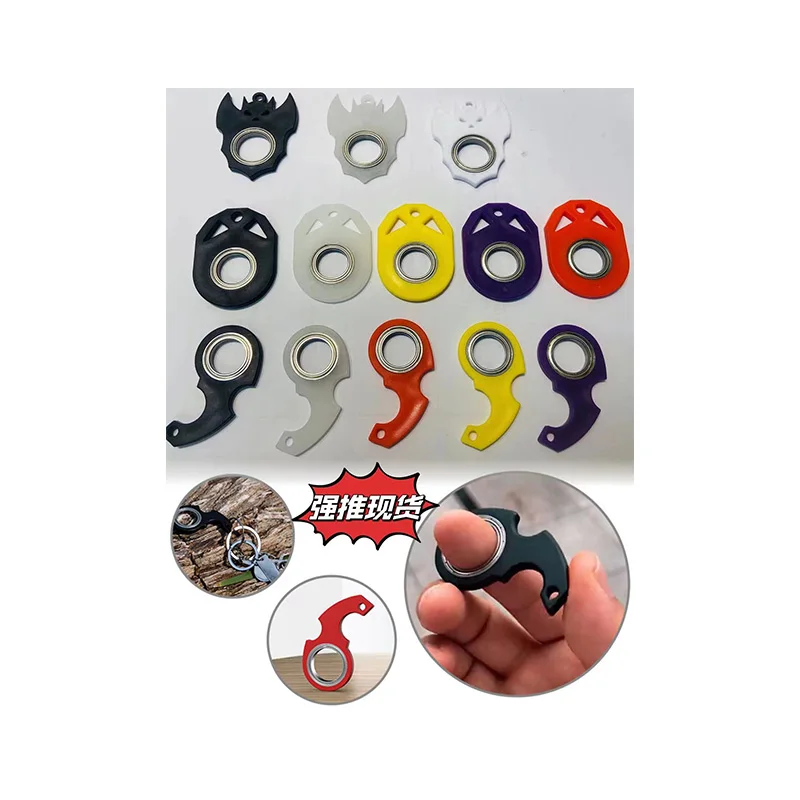 Hot Sale New Cheap Plastic Fidget Spinner Swivel Claw Knife Keychain High Quality Plastic Fidget Spinner Plastic Keychain