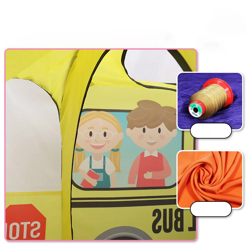 0-6Years Pretend Toys Ice Cream Vending Cart Pop Up Kids Teepee Bus Tent Foldable Children Indoor Play Tent for Boys Girls