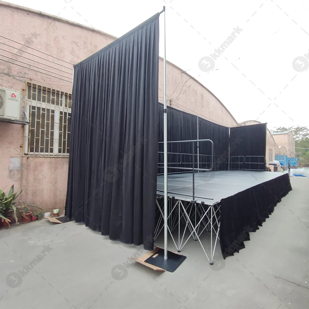 Outdoor Concert Activities Portable Foldable 1X1m 1x2m Aluminum Portable Surface Spot Light Event W Stage Platform