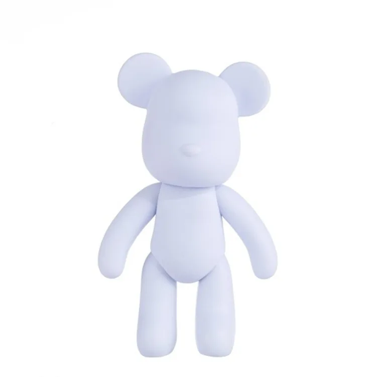 Hot Sale Handcrafted Graffiti Toy 23Cm Diy Plastic Fluid Pour Painting Teddy Bear For Children Gift