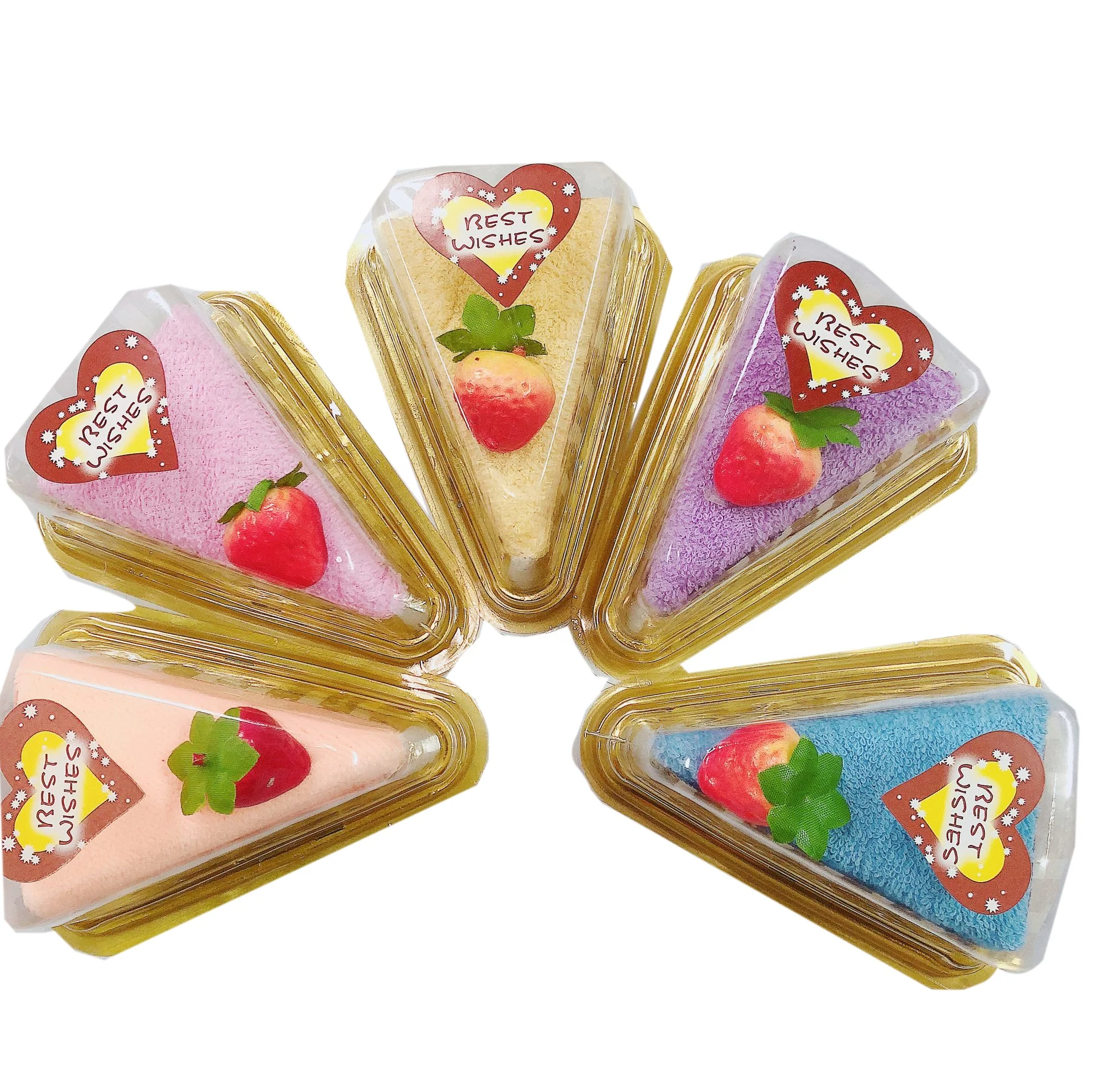 Party wedding birthday door gifts wholesale cake shape towels