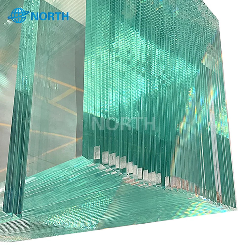 8mm clear aluminium profile double tempered glass wall windows for home