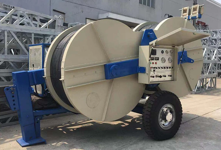 Continuous tension 2x40KN hydraulic tensioner machine for overhead line construction