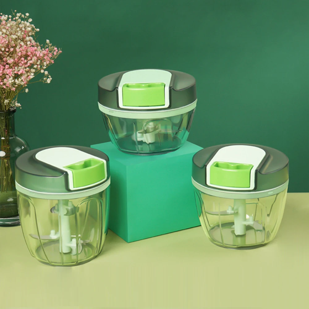 Hot sell newly mini hand pull food mincer vegetable chopper rotating slicer