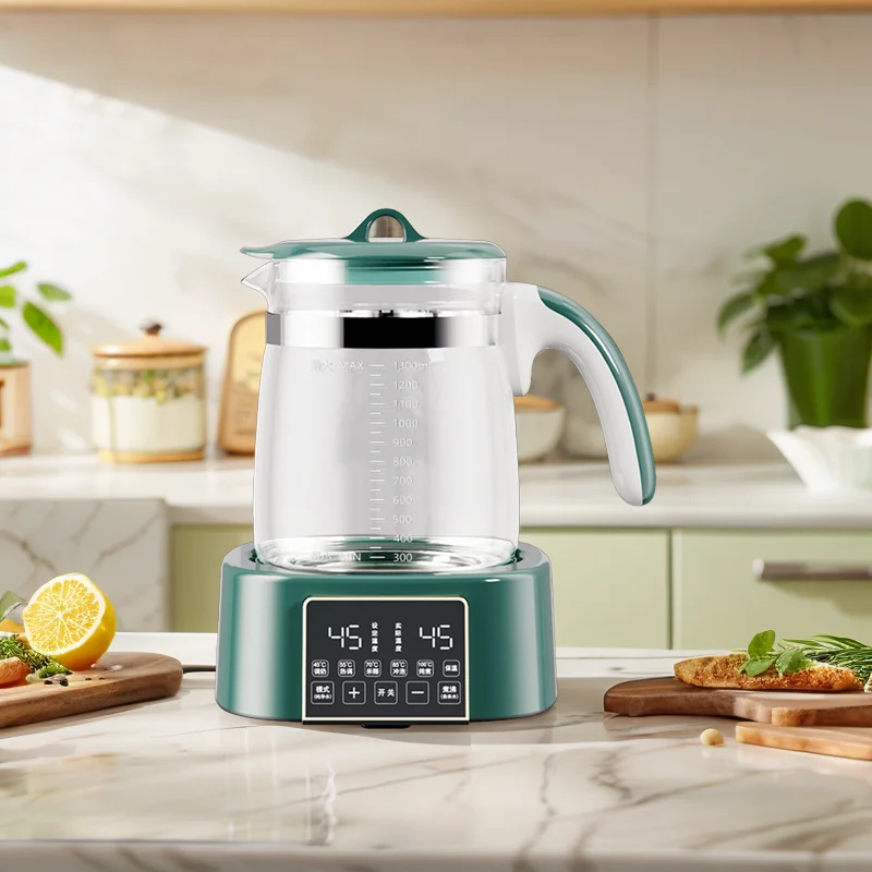 New Arrival Portable Electric Kettle LCD Display Timer Accurate Glass Milk Modulator Automatic Keep Warm Function Household