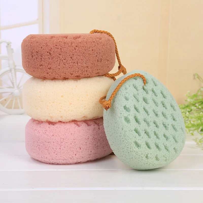 Бесплатный образец губки для ванны мягкая губка душа Loofahs пуф очистки тела Luffa