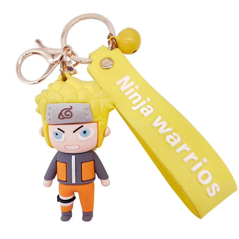 Anime Figures Naruto Keychain Kakashi Uchiha Sasuke Keyring Cartoon NARUTO Figure Gaara Bag Pendant Kawaii Kids Toys Gift