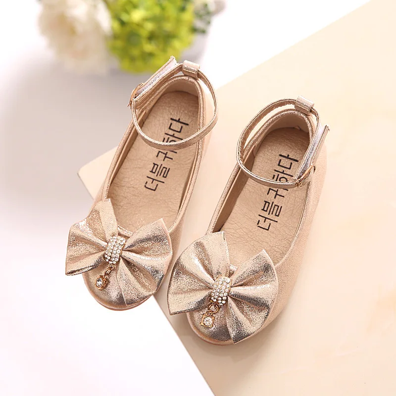or11004h New Style Spring Summer Bowknot Baby Girl Shoes Leather Kids Shoes Flat Kids Footwear Children