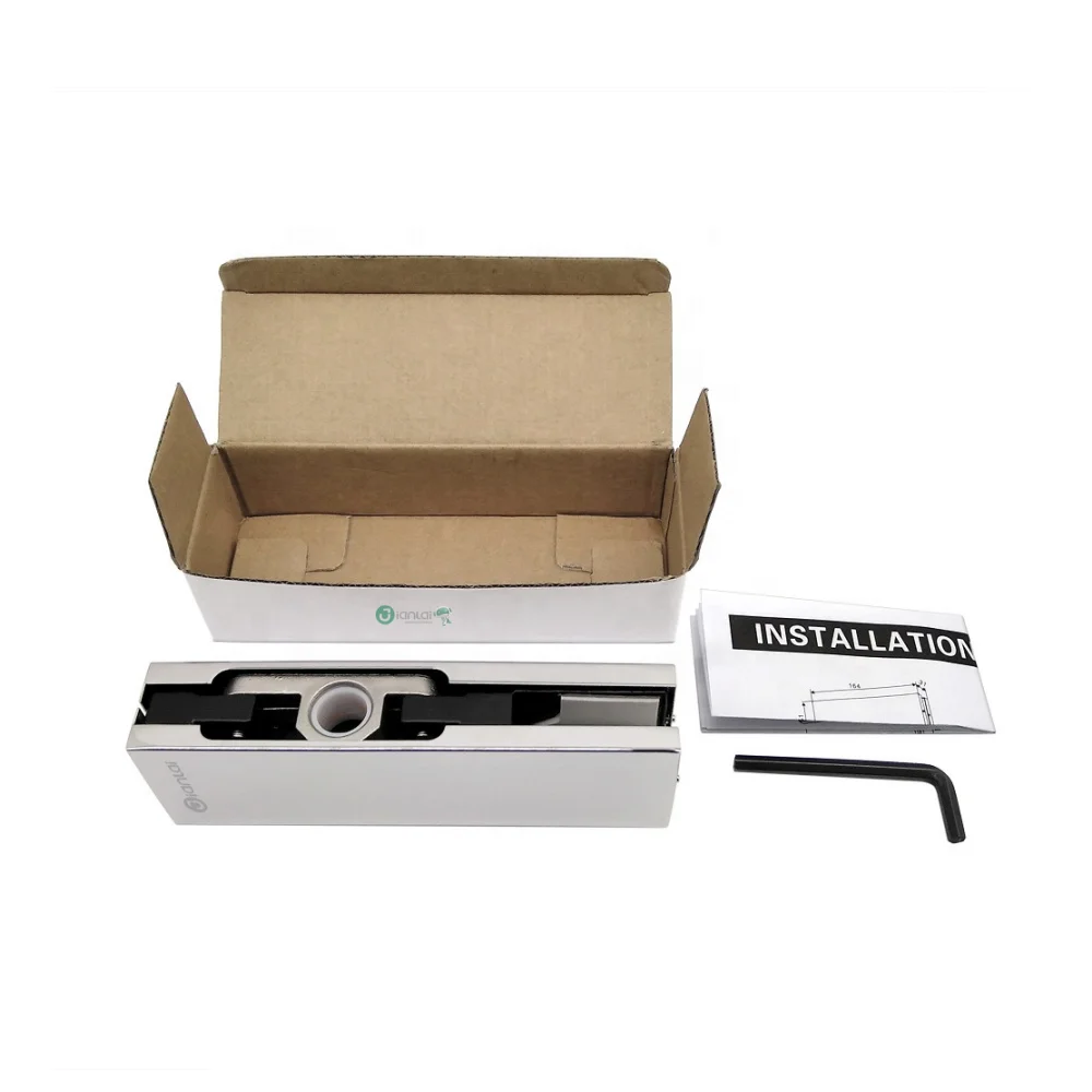 Modern frameless glass door clamp stainless steel top patch fitting