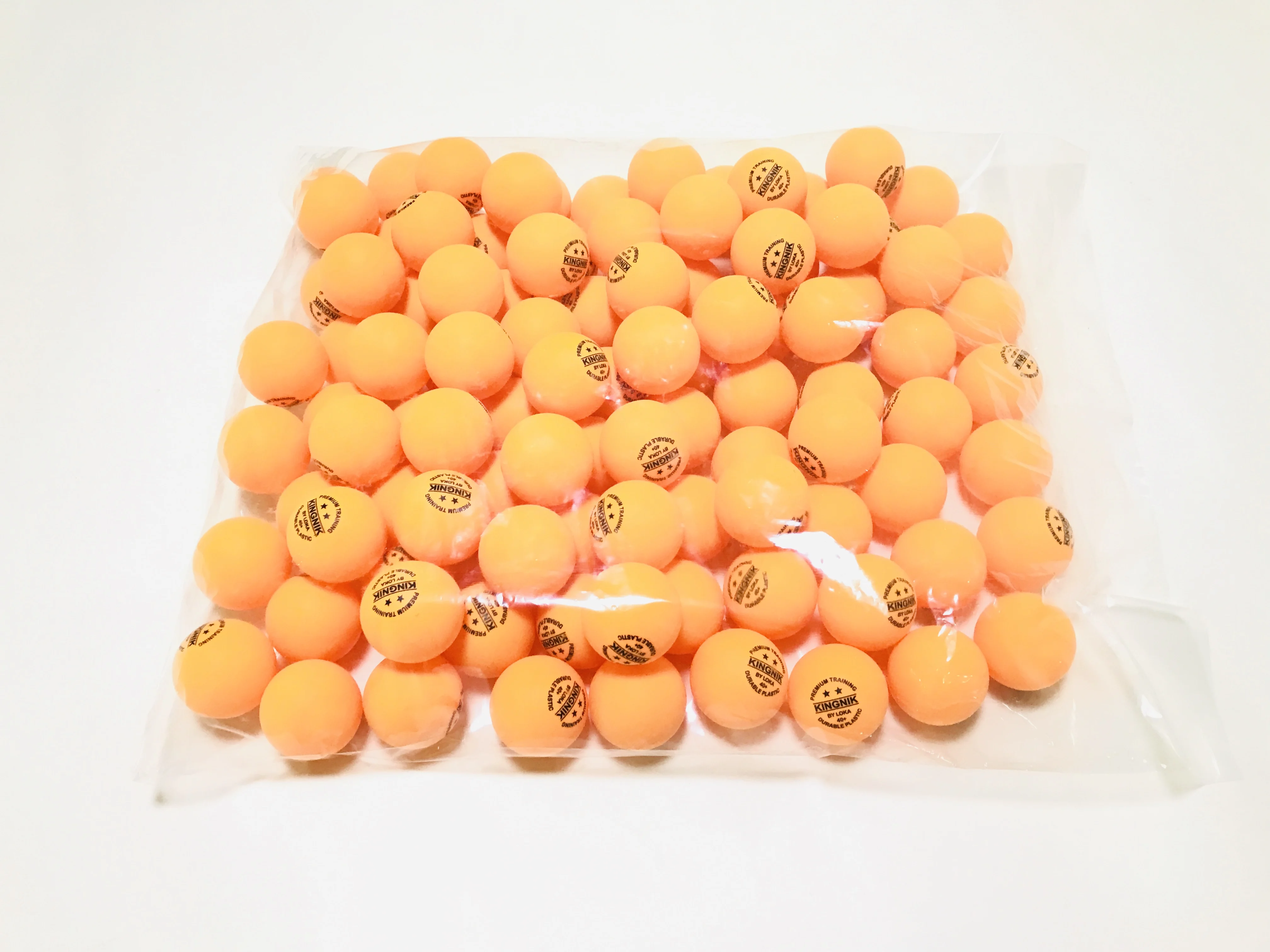 
KINGNIK 2star by LOKA premium training 40+ orange plastic table tennis ball 