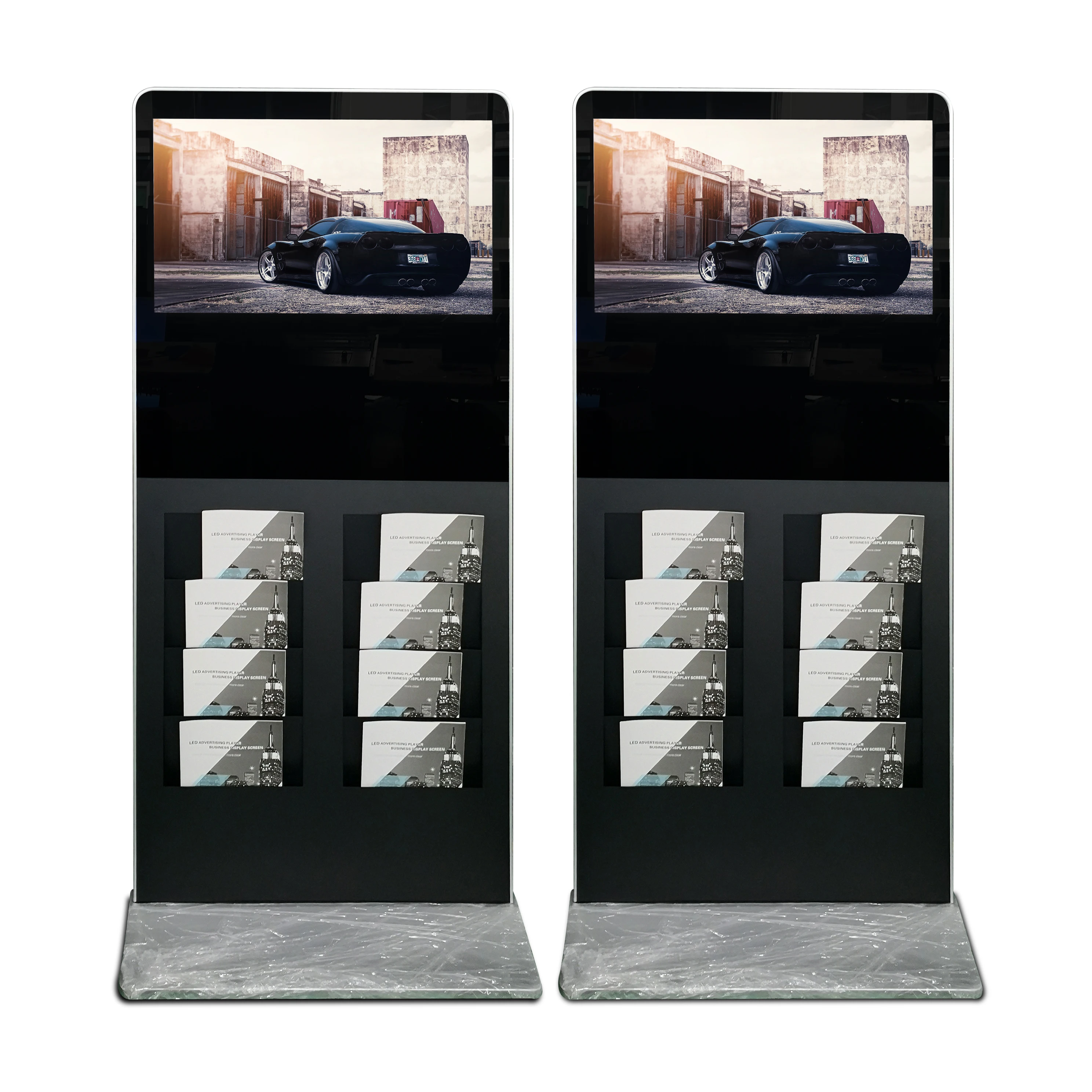 32 inch android rk3568 lcd floor stand display magazine holder