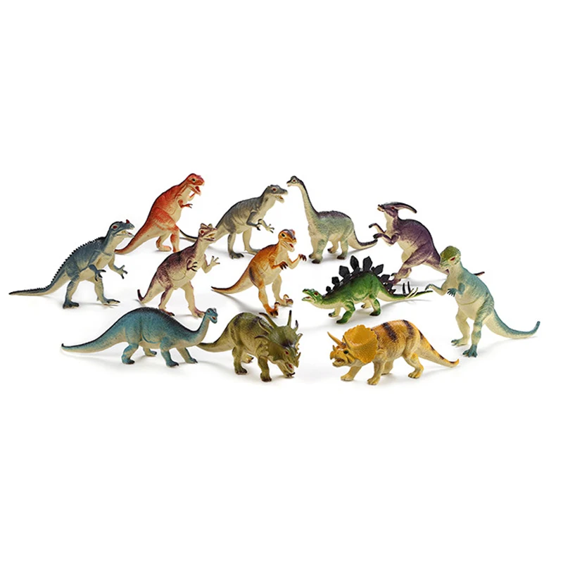 Wholesale PVC Dinosaur Model toys Jurassic Tyrannosaurus Triceratops Brontosaurus Boy Christmas Birthday Gift