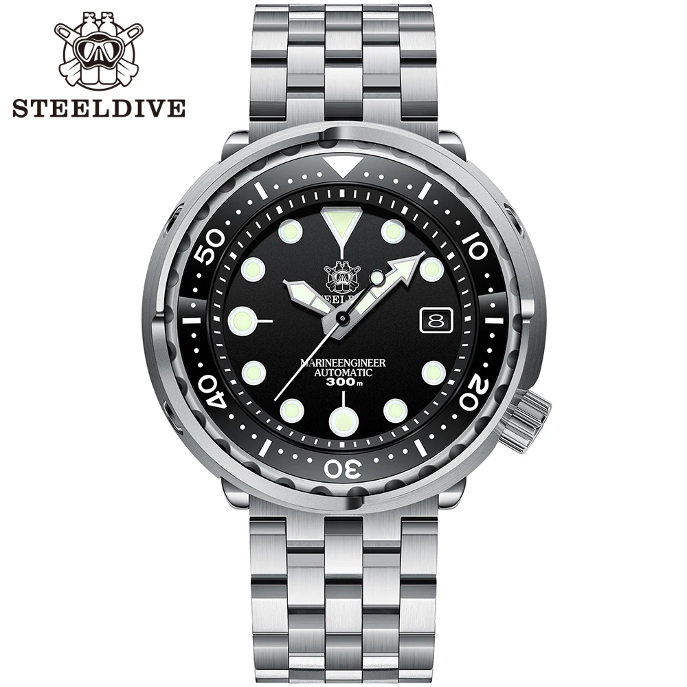  Часы Steeldive SD1975 мужские с японским механизмом NH35 водонепроницаемость 300 м роскошные часы для дайвинга браслетом из нержавеющей