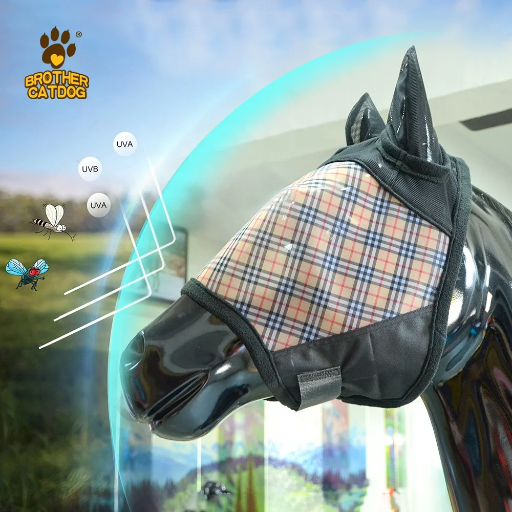 New horse mask Washable riding breathable protection horse fly mask