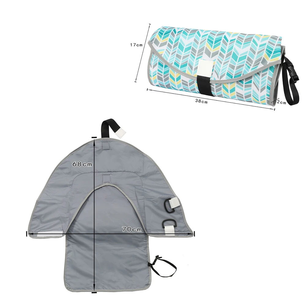 OEM Design Portable Polyester Diaper Changing Pad Waterproof Folding Nappy Pad Baby Changing Mat