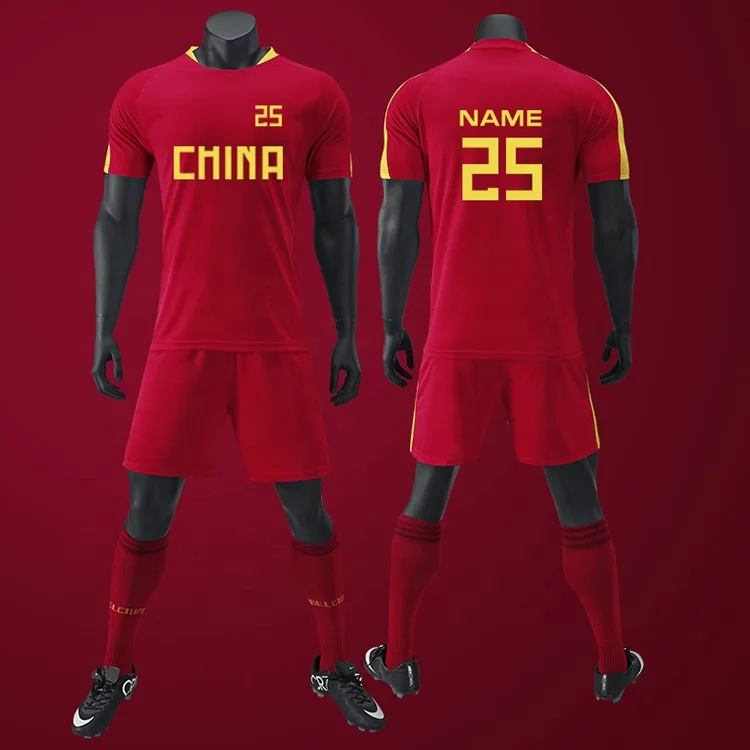 100% Polyester Kids Men Soccer Sportswear Training Jerseys Football Uniform Classic Soccer Jerseys