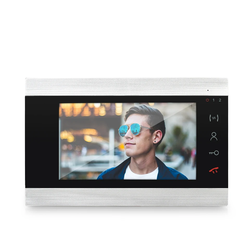 Korea Wireless peephole Colour Two-Way Apartment Building Video Intercom System Door Phone Fingerprint Wifi With Key Pad