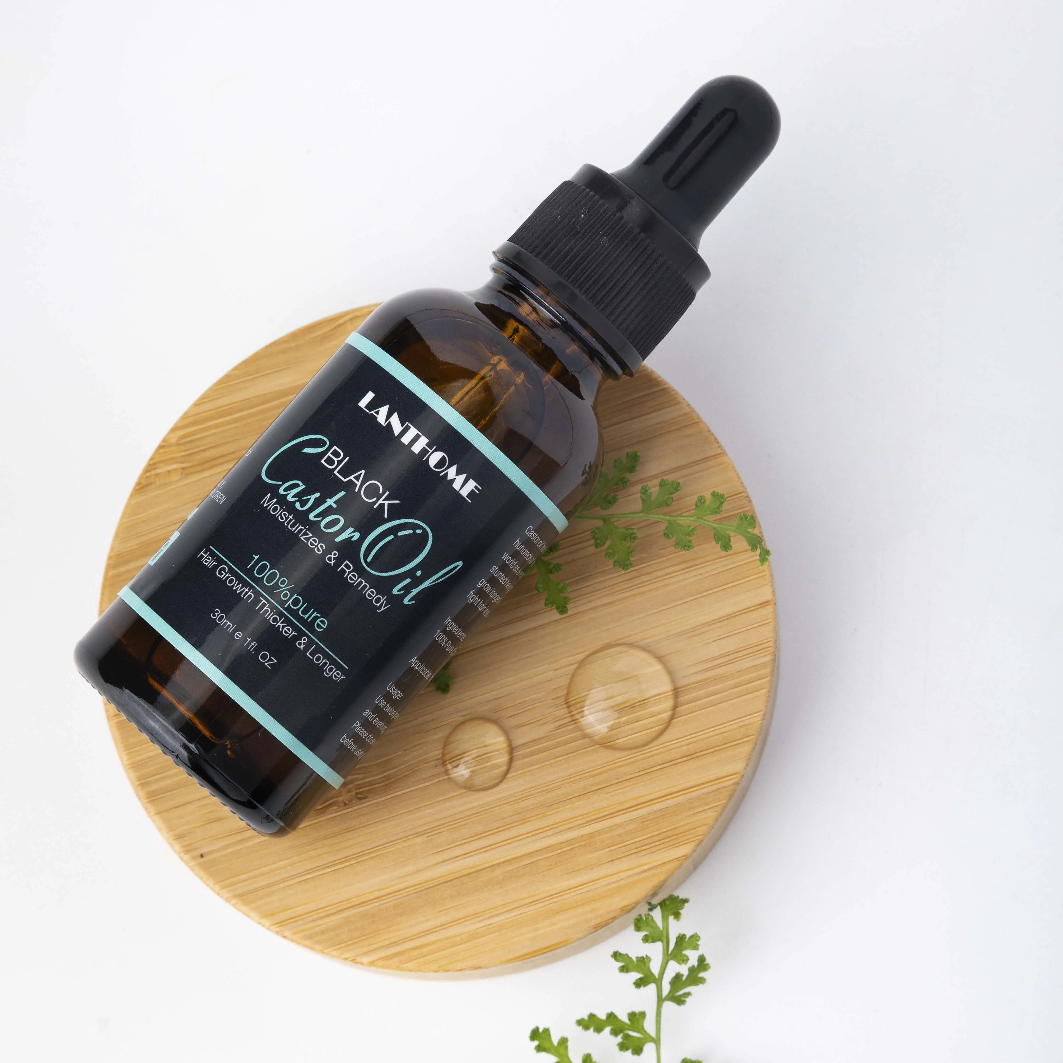 
Lanthome 30ml Price Pure Black Castor Oil Hair lash Growth Serum Organic Jamaican Black Castor Oil Cold Pressed 