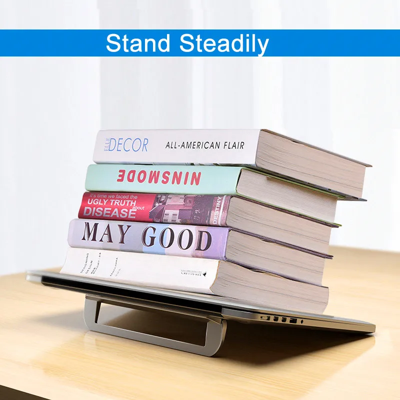 Aluminum Alloy Portable Computer Cooling Holder Durable Laptop Stand Computer Accessories K32 Double Foldable Bracket Holder
