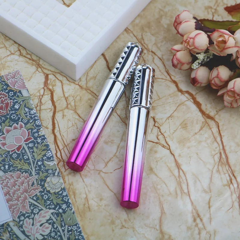 14.7ml sharp lid cosmetic plastic bottle mascara tube black matte mascara luxury empty tube hair wax stick container with brush