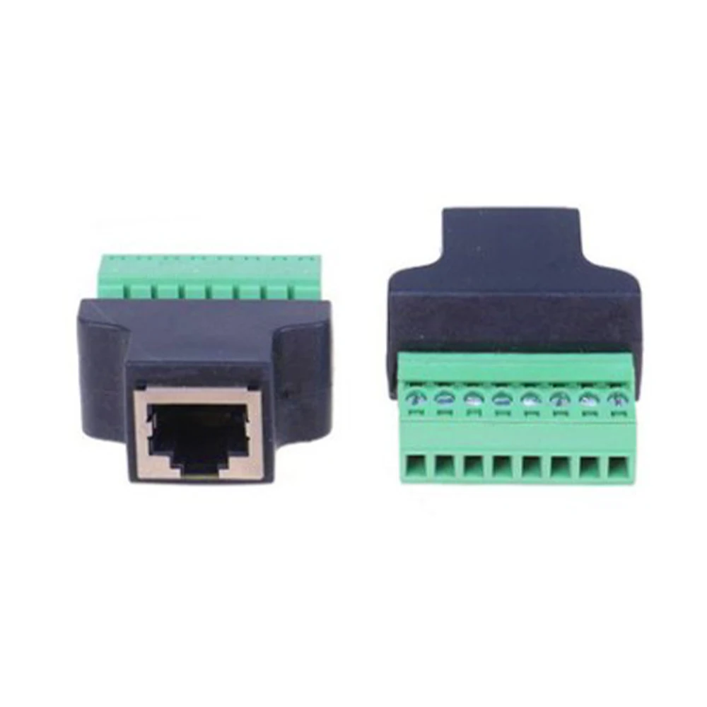 New Network Connector RJ45 Socket To 8-Bit Terminal RJ45 To 8Pin Solderless Adapter Terminal