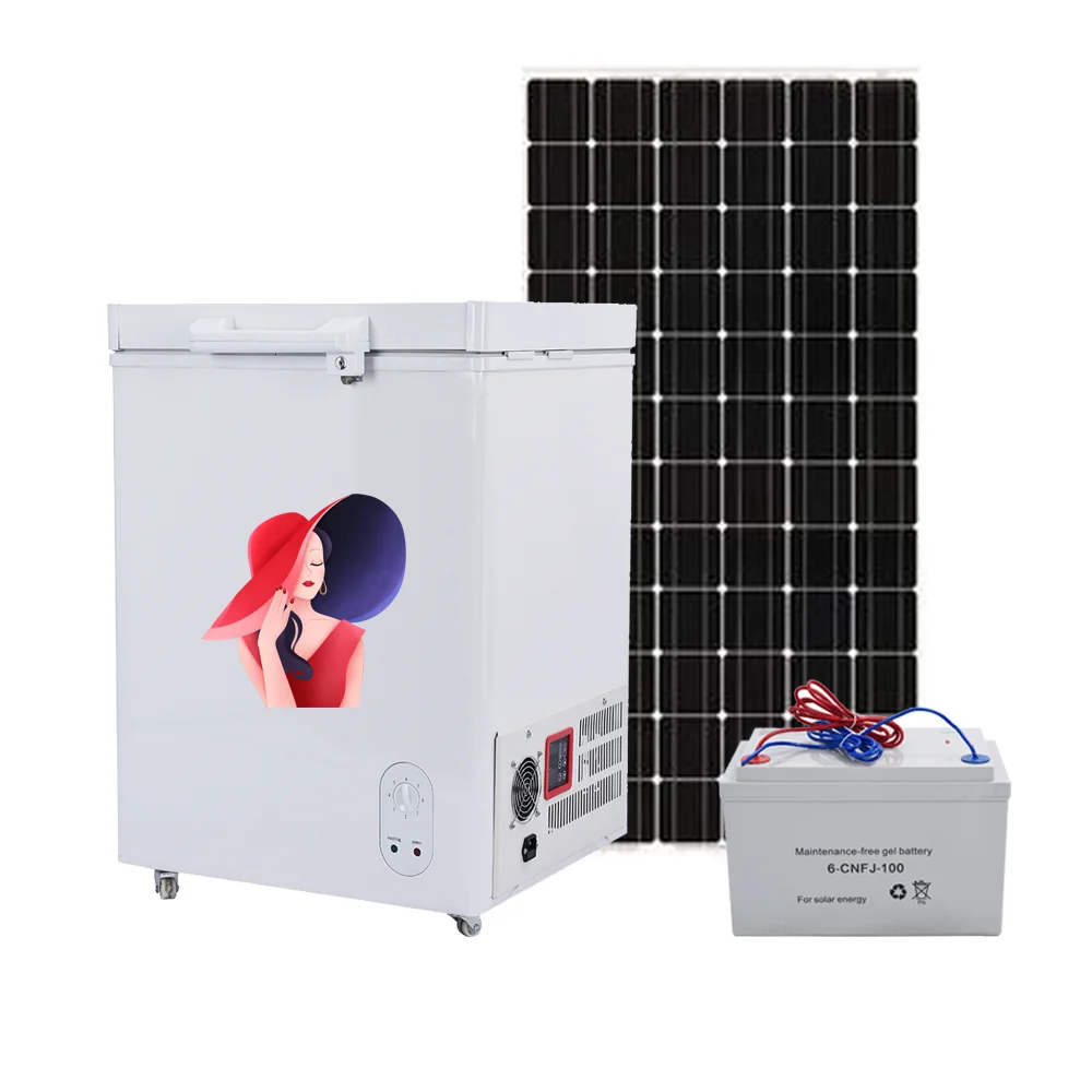 Factory direct Sales solar chest freezer 88L run on solar energy brand compressor of high quality  durable 24-hour operation