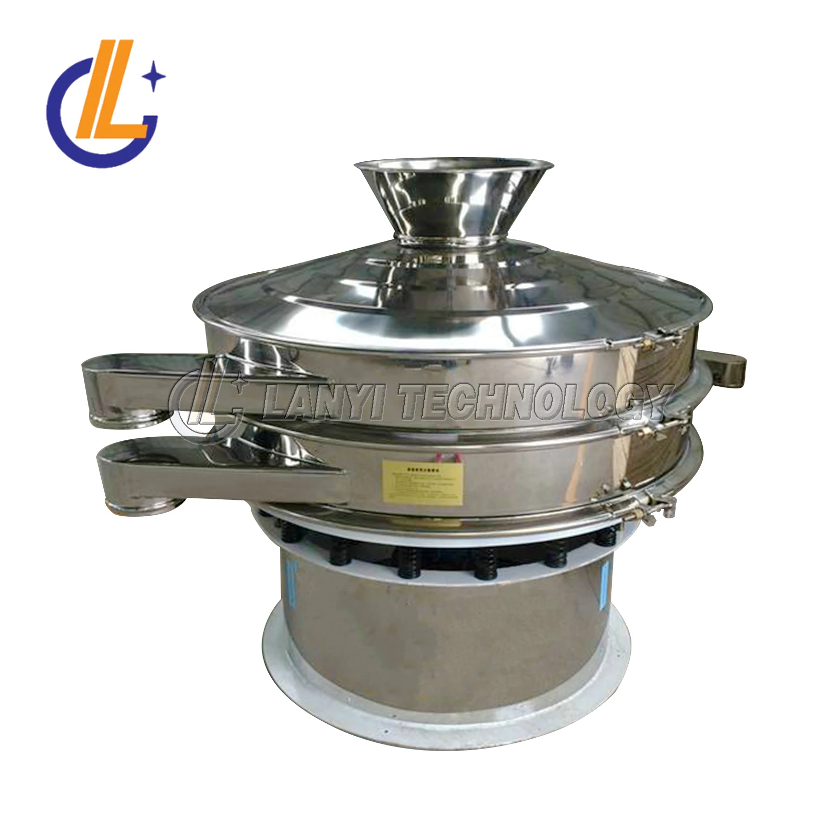 PP plastic granule  double deck mobile vibrating sieve screen customized rotary vibrating screen filter machine