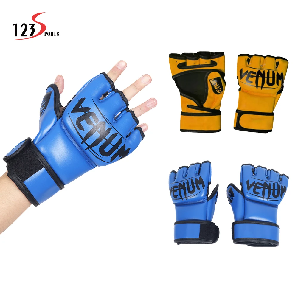 2024 новое производство эластичные прочные кожаные полупальцевые боксерские перчатки