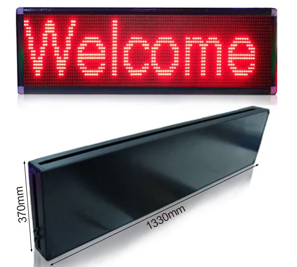 P10 Red LED Display Advertising Sign Board 1920*320mm