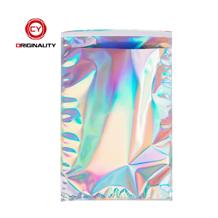 Custom Cosmetics Print Mailing Bubble Padded Holographic Mylar Bags Eco Poly