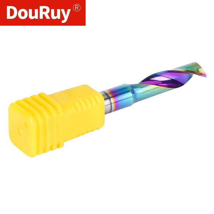 DouRuy Carbide End Mill Aluminum Cut Milling Cutters ACP Cutting Single Flute End Mill For Aluminum