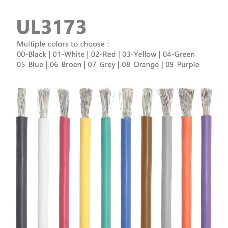 AWM xlpe 18awg 16/0.254mm ul3173 tinned copper wire high quality lead hook up wiring internal wires of electrical appliances