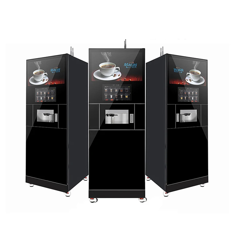 Intelligent commercial fully automatic Coffee Machine  hot and cold  Large screen  32 inch touch screen Coffee vending machine