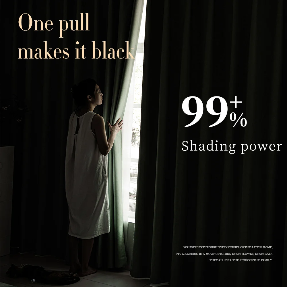 IKSUN Blackout Top Grommet Curtains American Style Luxury Windows Shades Drapes Wavey Curtains For The Living Room Bedroom Hotel