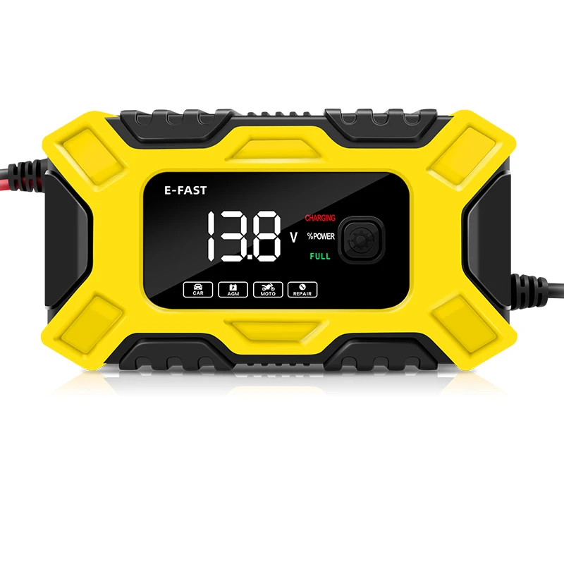 Hot Sale Automatic 12 volt battery charger 6A Smart Car Motorcycle Pulse Repair Battery Charger for GEL AGM Lead Acid Battery
