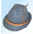 Adult unisex Swiss German Alpine Bavarian Oktoberfest Felt Hat Cap with Feathers