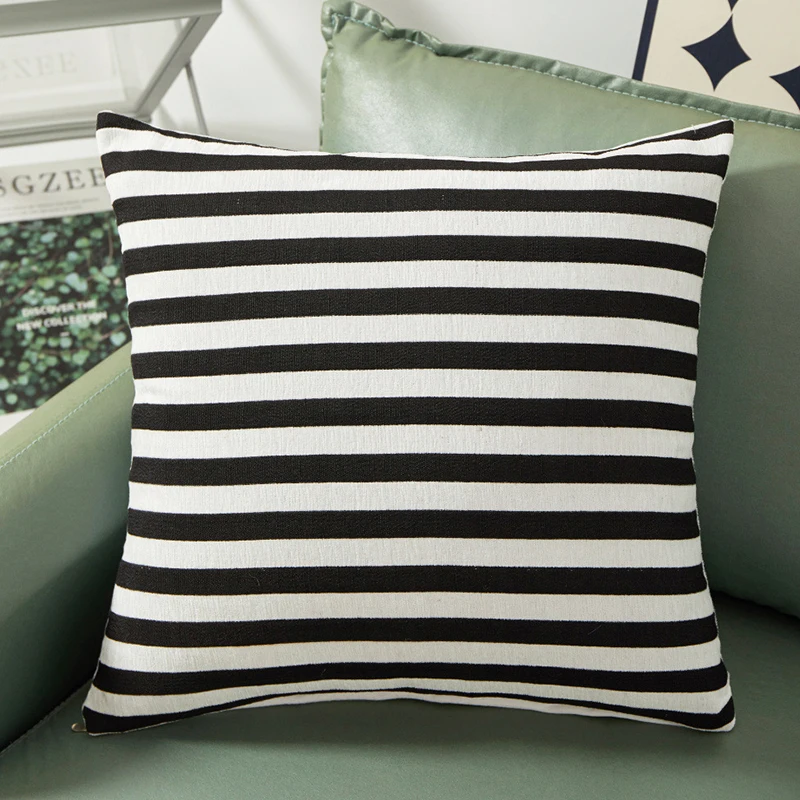 Farmhouse Decorative Throw Pillow Case Home Decor Luxury Hotel Sofa Solid Soft Jacquard Pillow Cover