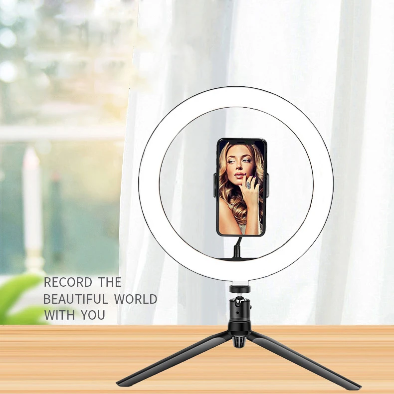 10 Inch Led Selfie Photographic Lighting Dimmable Selfie Ring Fill Light With Tripod Stand Ring Light