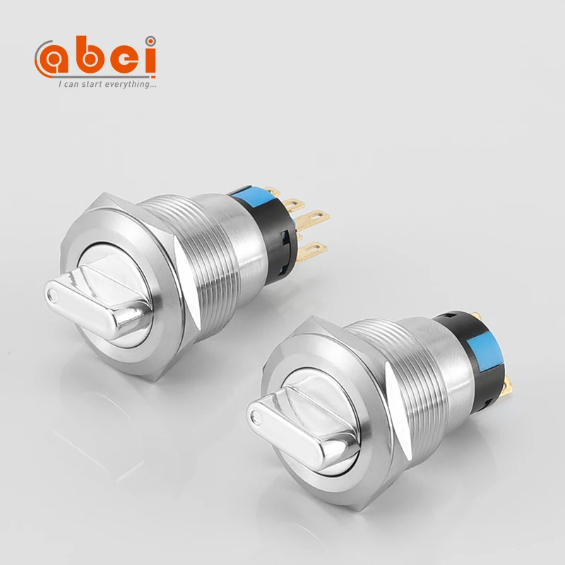 19mm/22mm electrical knob button switch start latching Beauty equipment metal rotary switches