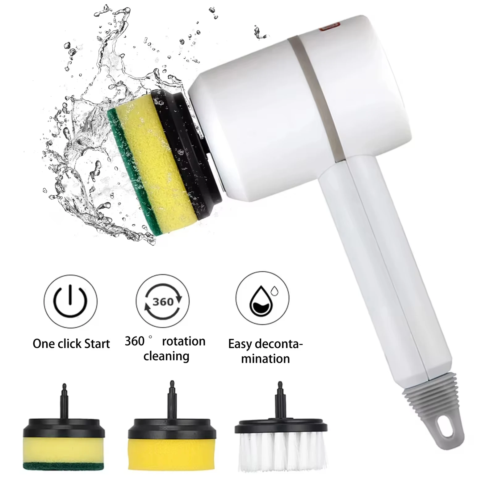 Multi Dish Scrubber Cleaning Brush Kitchen Convenient Clean Brush Wireless Cleaner Tool Handheld Electric Cleaning Brush Machine