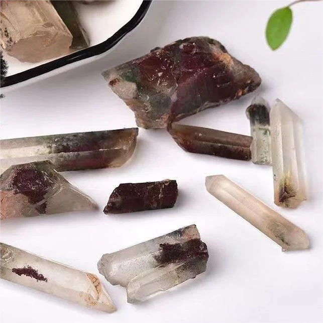 Wholesale Natural garden quartz raw stone ghost crystal rough crystal  mineral specimen for decoration
