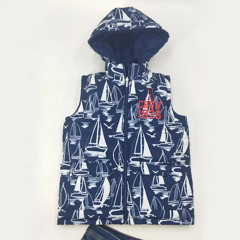 
Custom kids Fashion Apparel Customize Sleeveless Factory Price New Style Puffer Jacket kids 