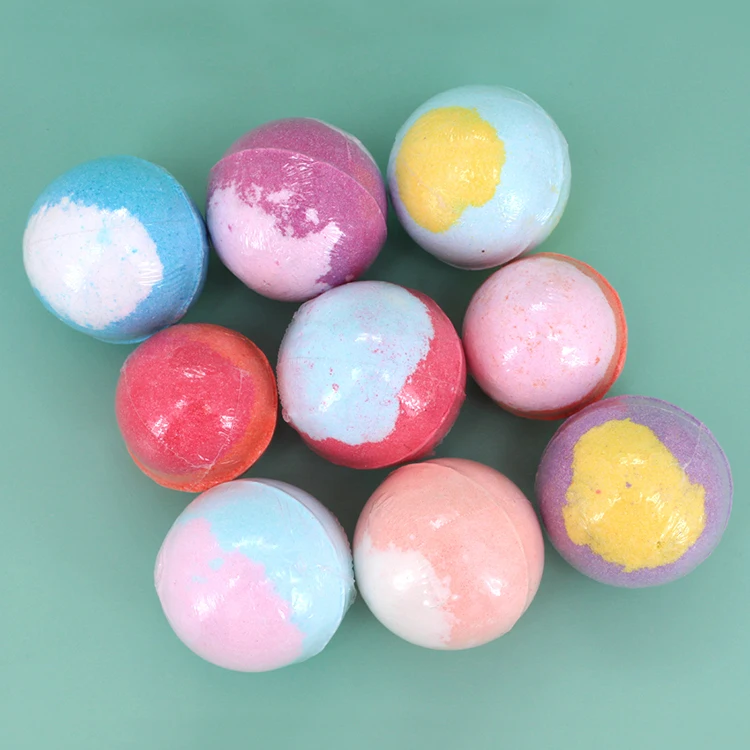 Wholesale Press rich in color Ball Bath Bomb, Bath Bombs With Ball Shape It will roll when it foams
