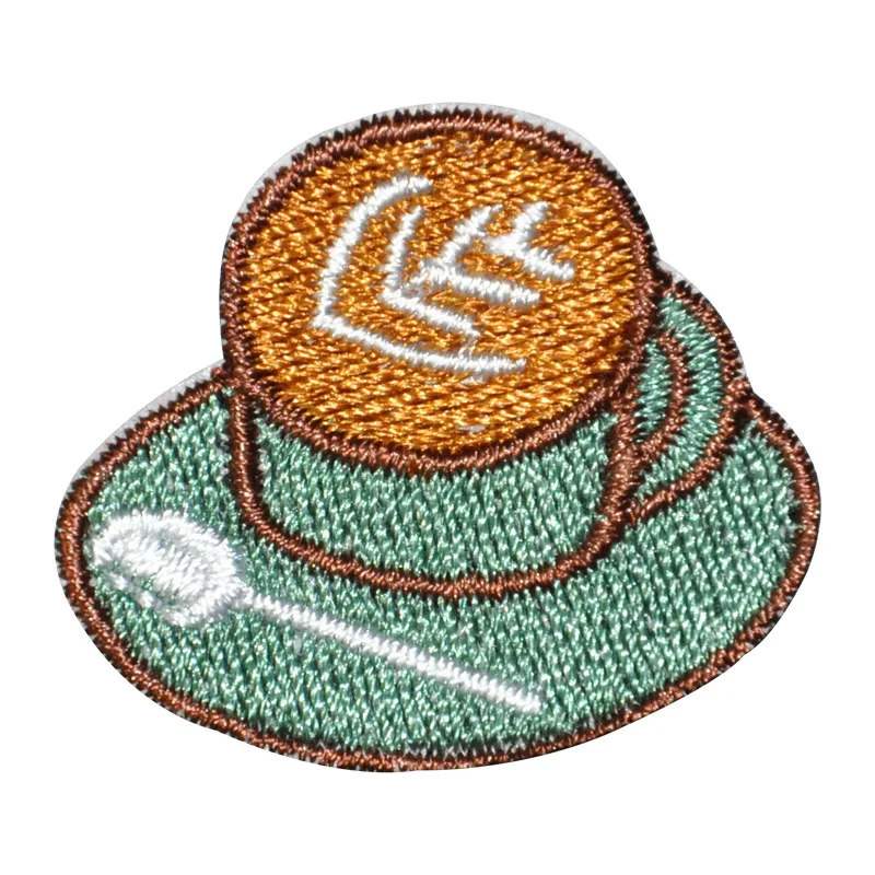 Customized 100% Embroidered Logo Embroidery Patches Soft Embroidered Badges Iron-On Sew-On Badge Patch