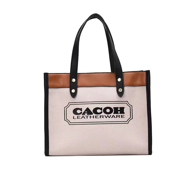 Custom Factory Directly  2024 New Fashionable European and American Popular Tote Bag Broadband Letter Bag